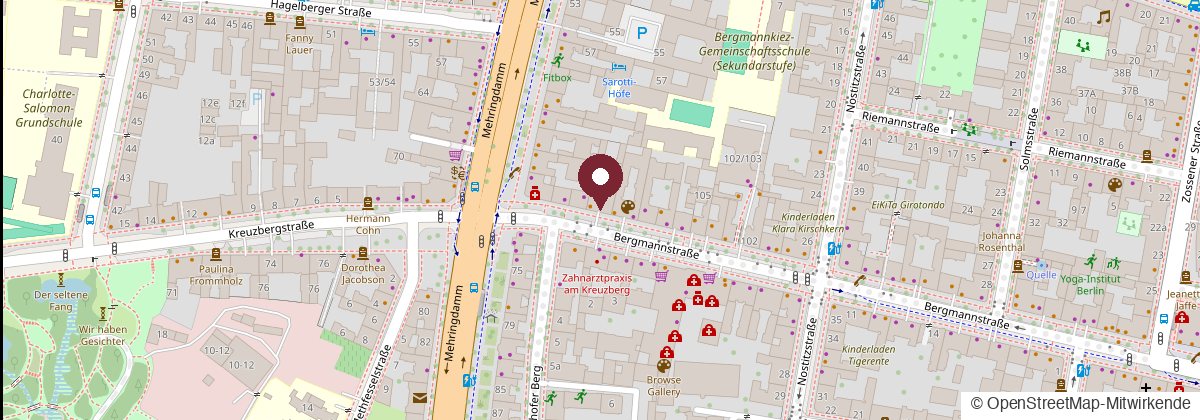 Kartenausschnitt: Möge Tee, Bergmannstraße 110, 10961 Berlin-Kreuzberg